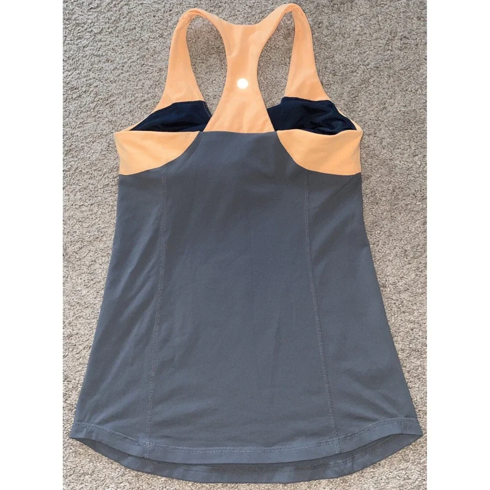 LULULEMON INNER STRENGTH‎ TANK IN lolo Multicolored SIZE 6 Racerback